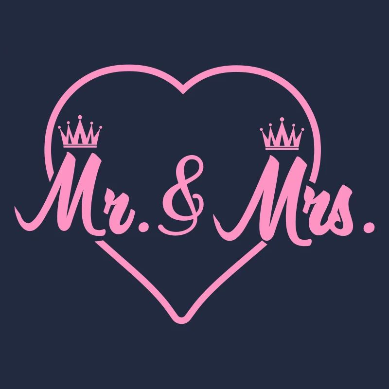 Couronnes de cœur Mr & Mrs Design