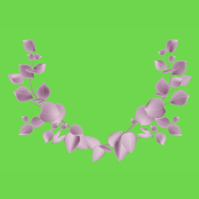 Delicate eucalyptus branches in dusky pink illustration