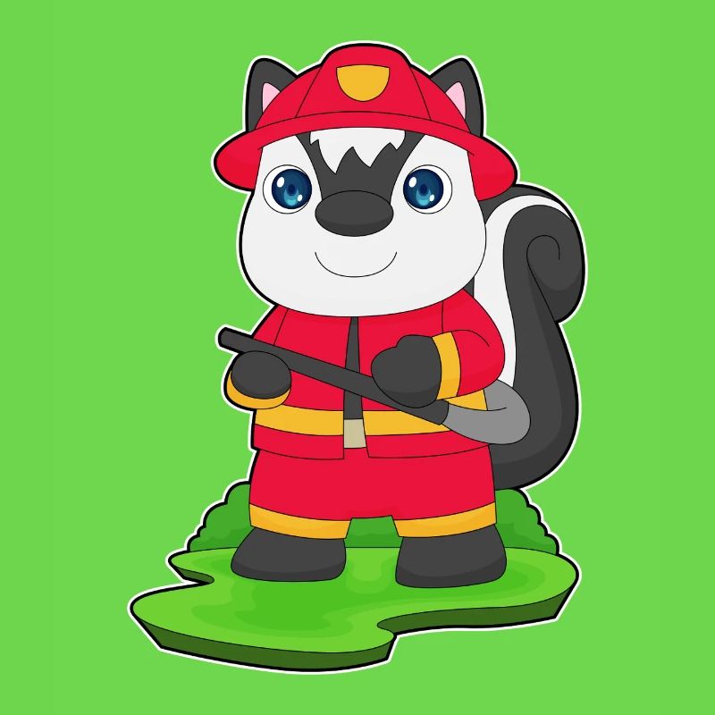 Skunk Firefighter Fire Hose