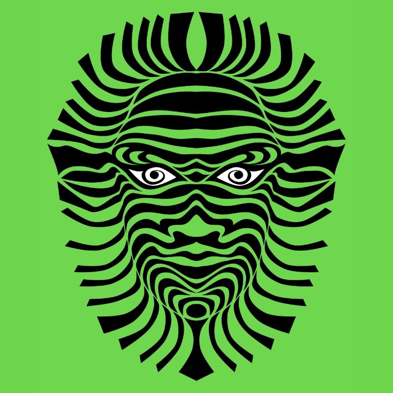 psy-chic psychedlic sixties good voodoo mask