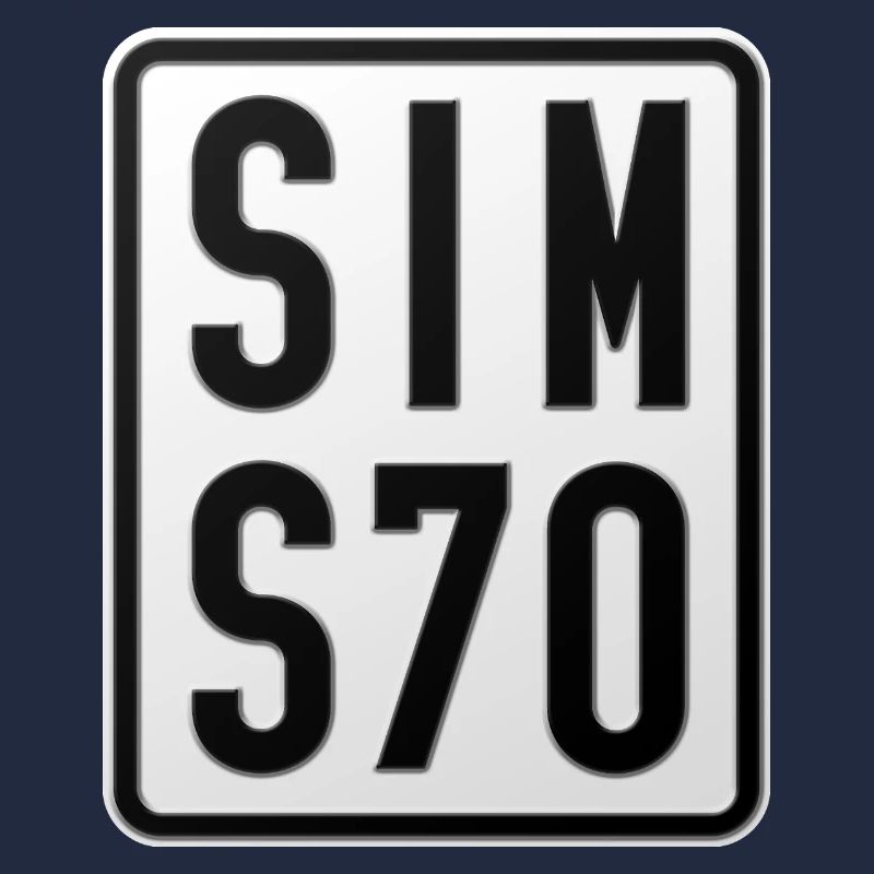 Plaque d’immatriculation du cyclomoteur Simson S70