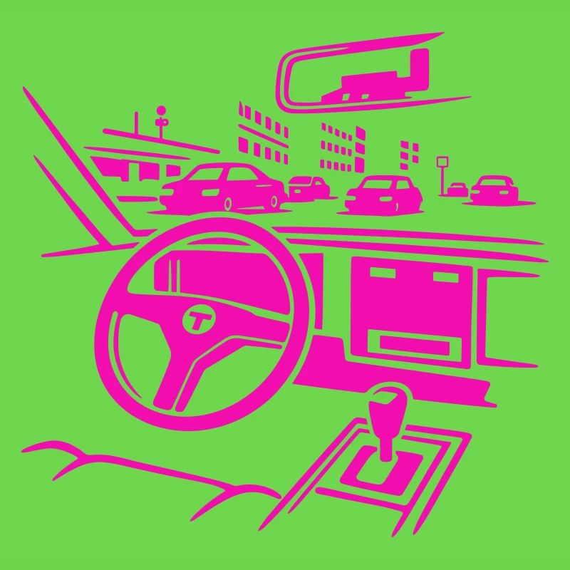 Neon Car Cockpit