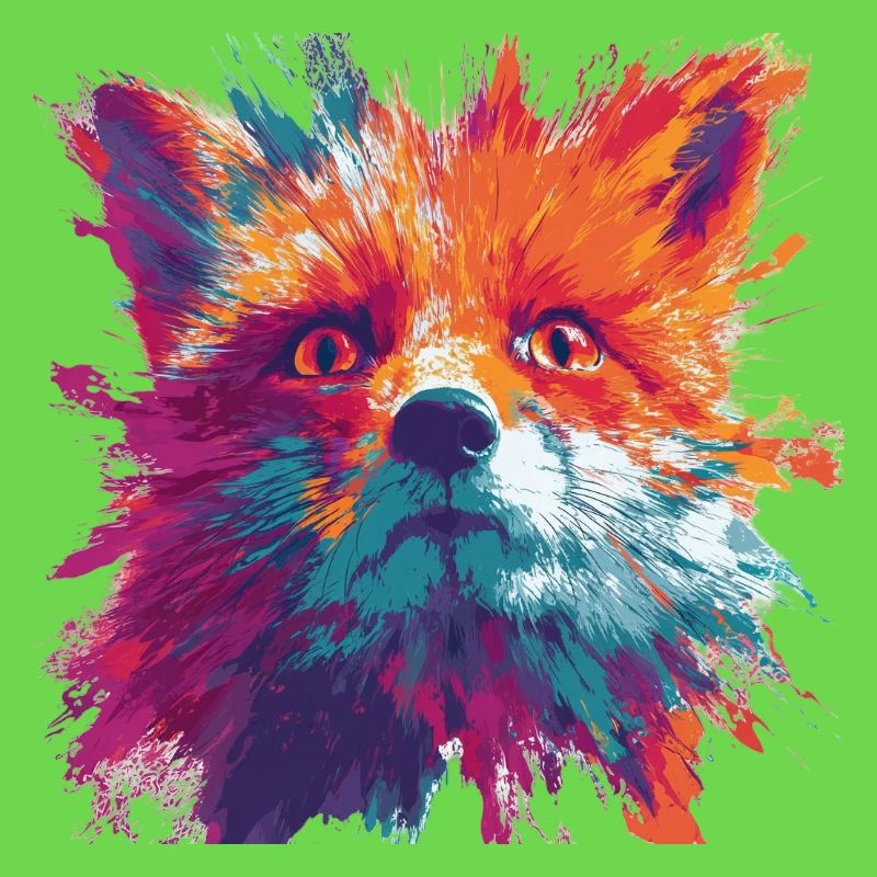 Intense_Fox_Face_Abstract_Painting