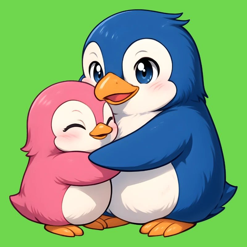 Amici pinguini coccolosi