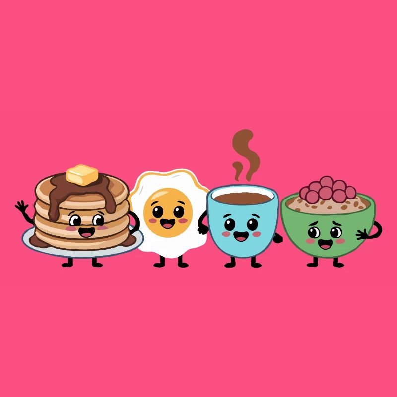 Cute Food & Beverage Breakfast Pattern