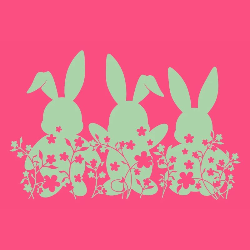Lapins Fleurs de Pâques