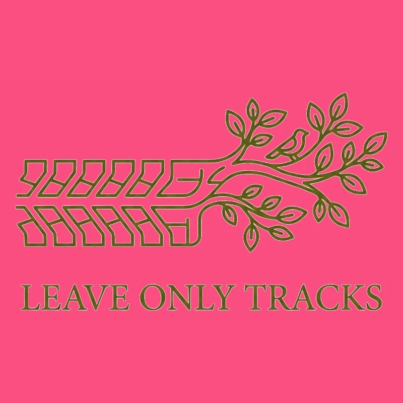 Leave Only Tracks Tree Tire Tread Art