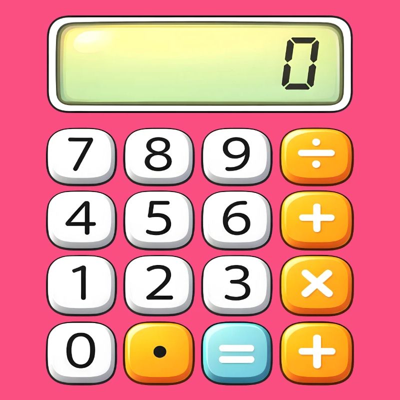 Neon Calculator Icon Tee