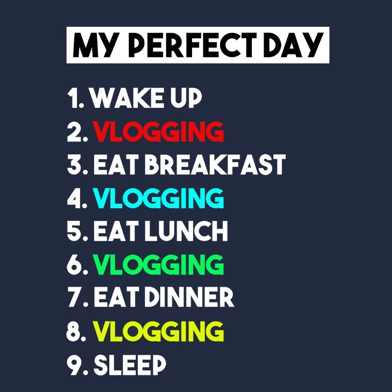 My Perfect Day Vlogging Schedule Creator Art