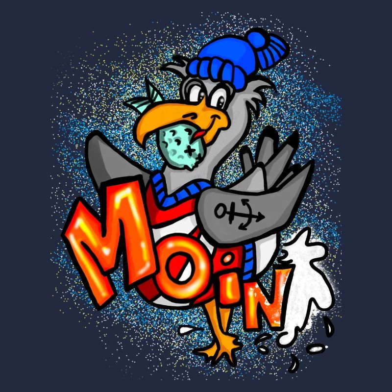 Moin Möwe Nordsee Cartoon