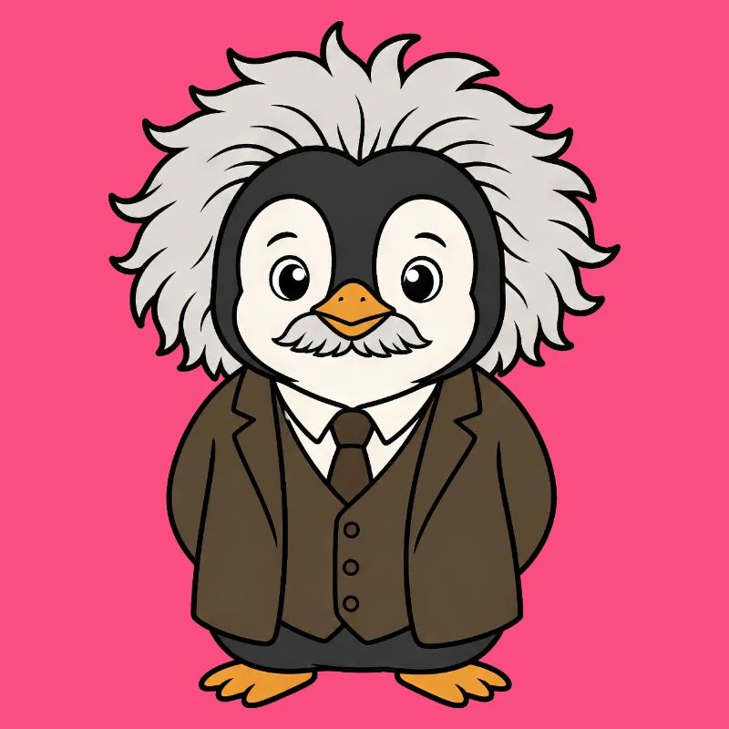 Professeur de sciences physicien Pingouin drôle