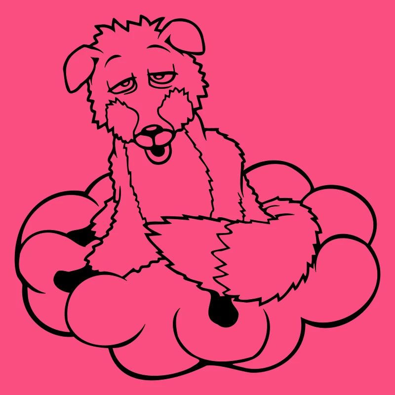 Fox On Cloud Tired Confused Dazed Crazy