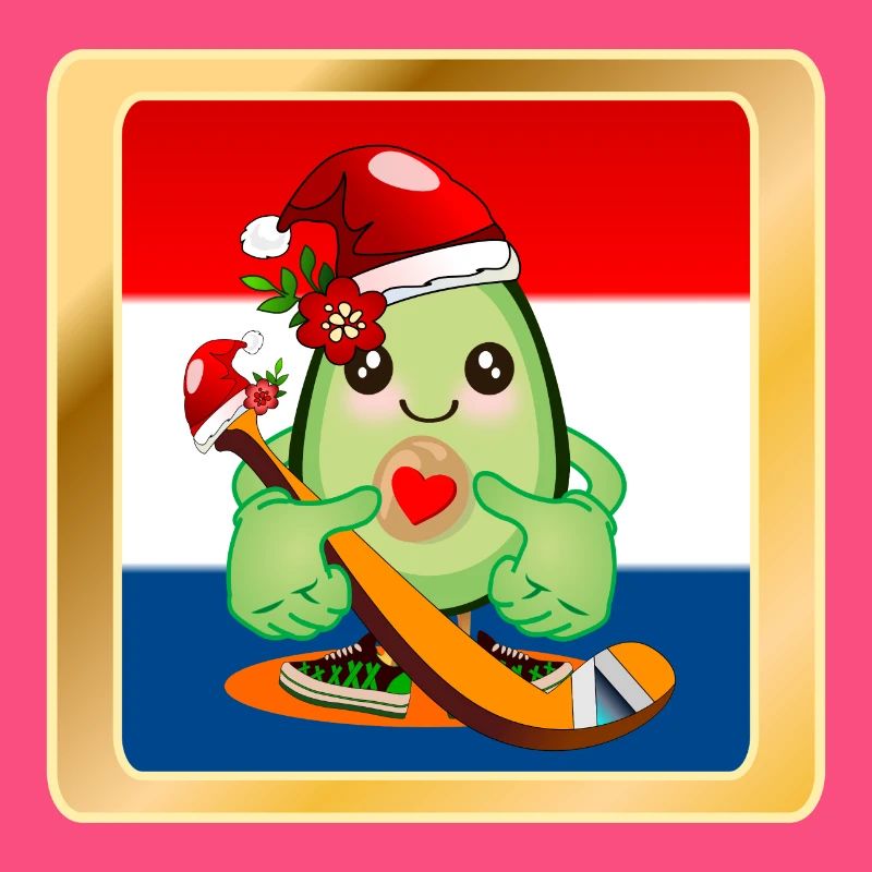 Weihnachtsgeschenke Avocado Eishockeyspieler