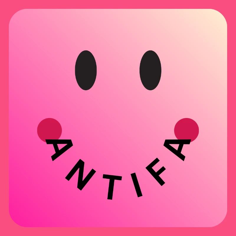 Friendly Antifa Pink | Gradient Smile Typo