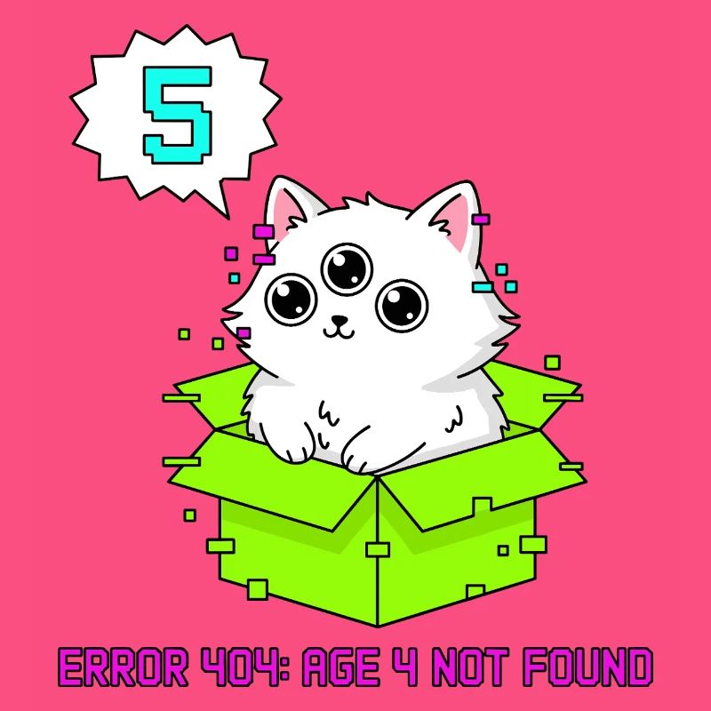 Error 404 Katze 5. Geburtstag