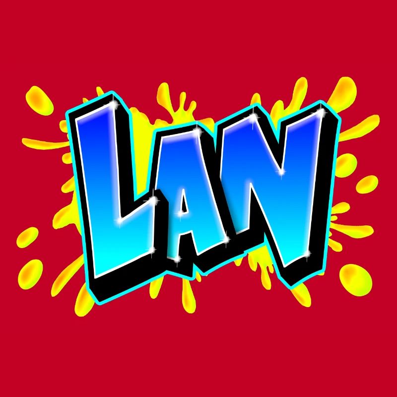 Graffiti "LAN" Imprimable sur tout support !