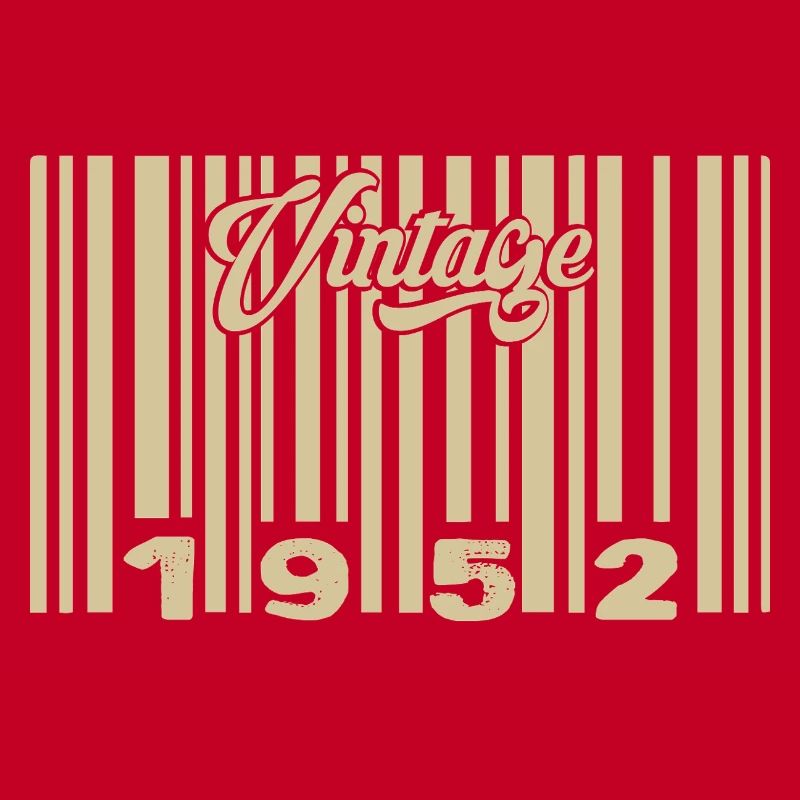 Vintage 1952 Barcode 1952: Year 2025.