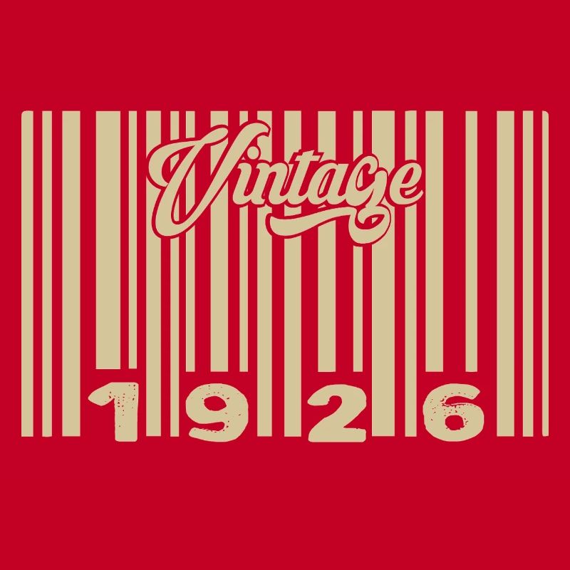 Vintage 1926 Barcode 1926: Year 2025.