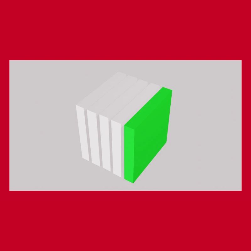Splitting cube green