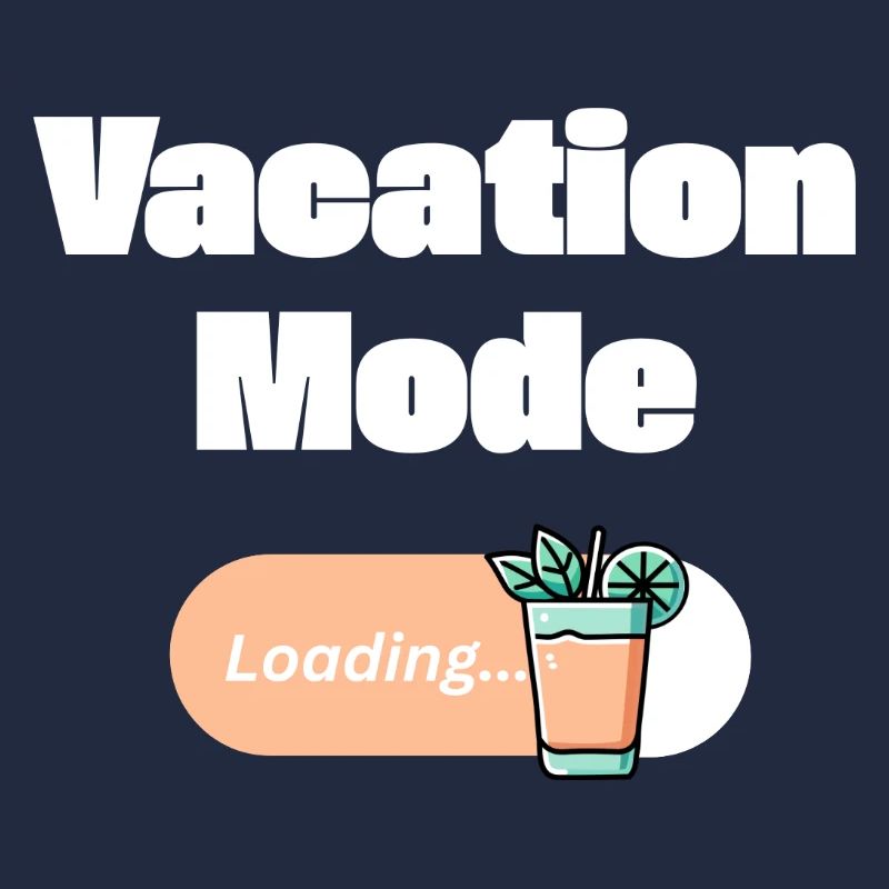 Vacation Mode On – Mai Tai mit Ladebalken (hell)