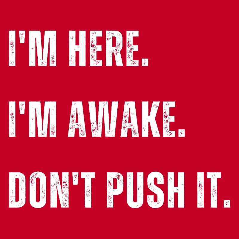 Im Here Im Awake Dont Push It