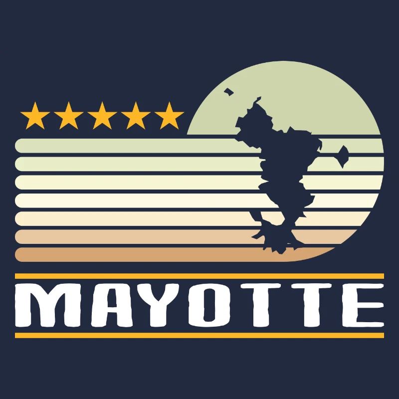 idee cadeau design graphique carte de Mayotte 976