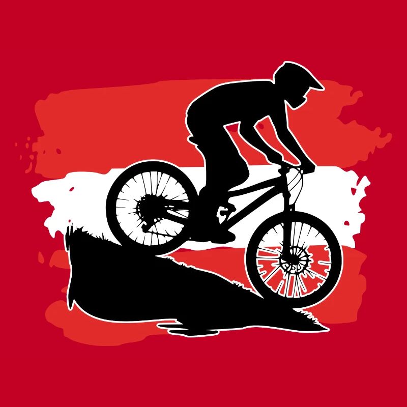 Drapeau de l’Autriche Downhill Biker