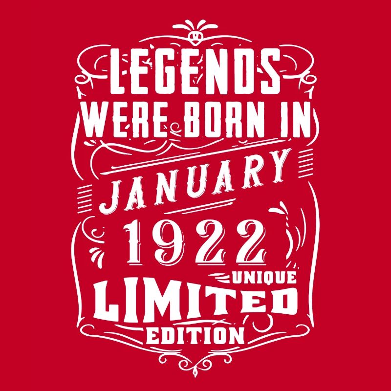 Anniversaire Janvier 1922 Année Edition Limitée