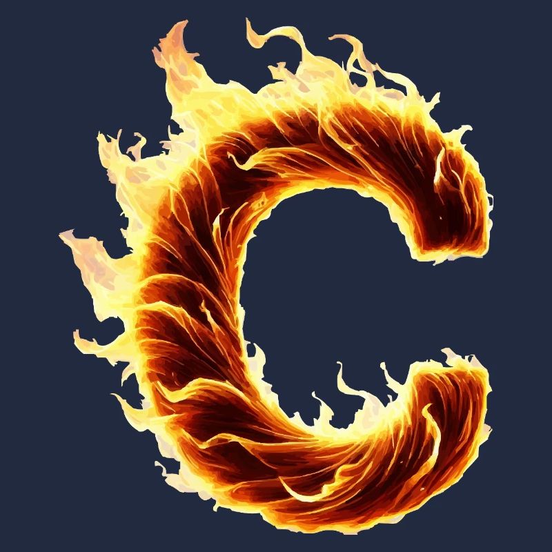 Letter C Flames
