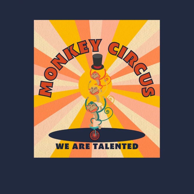 Monkey Circus - orange yellow