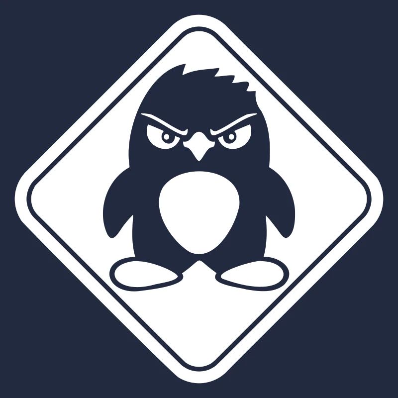 Penguin Evil Danger Sign Caution Cool