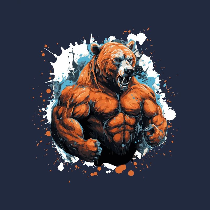 Grizzly Bear Muscles Fighter
