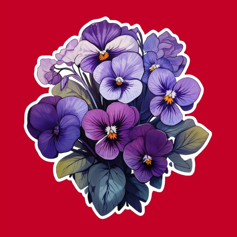 Pensée beaucoup de fleurs