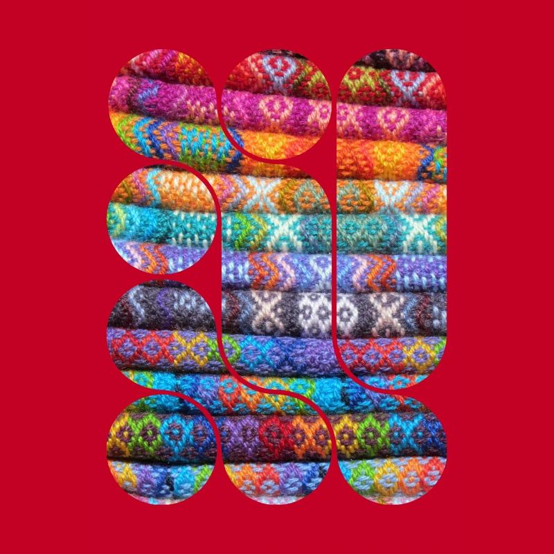 Helles gestricktes Patchwork