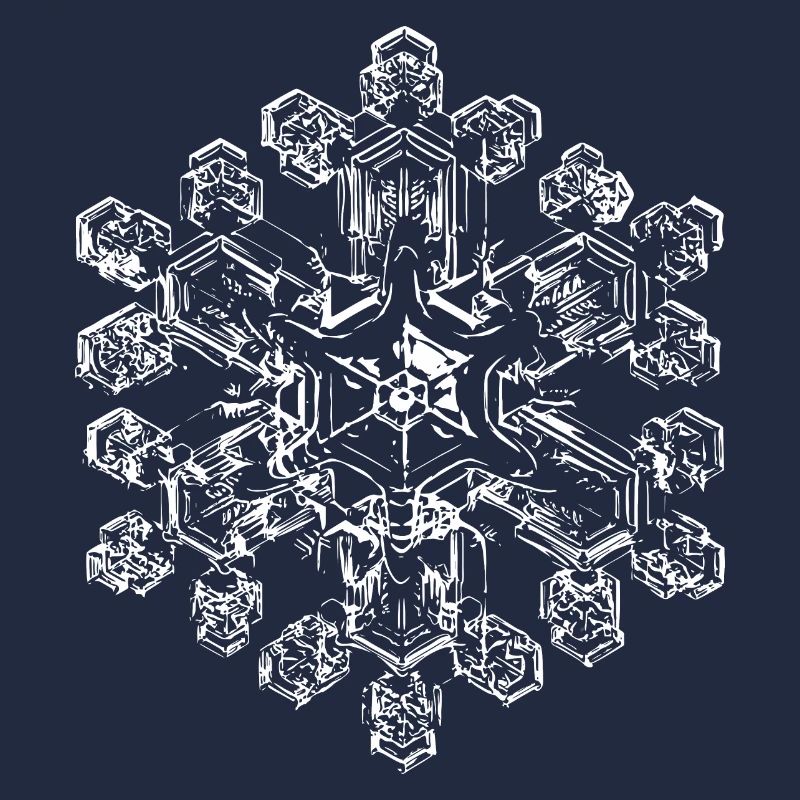 snowflake 9 white