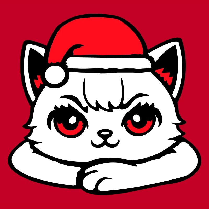Cat Confident Santa Hat Cute Kitten