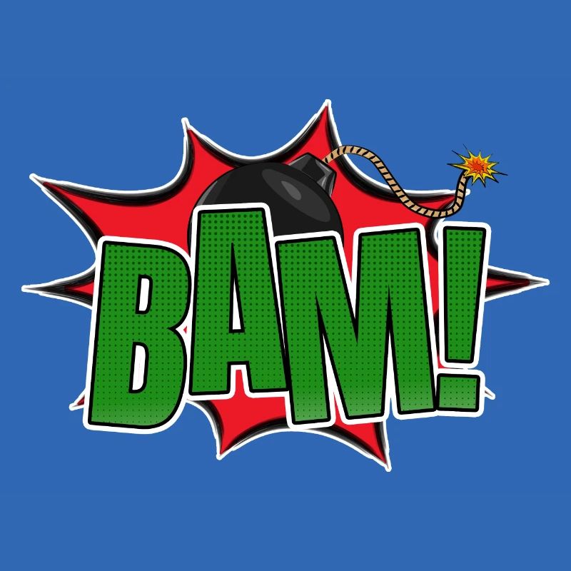 Bam! Lettrage graffiti de style bande dessinée