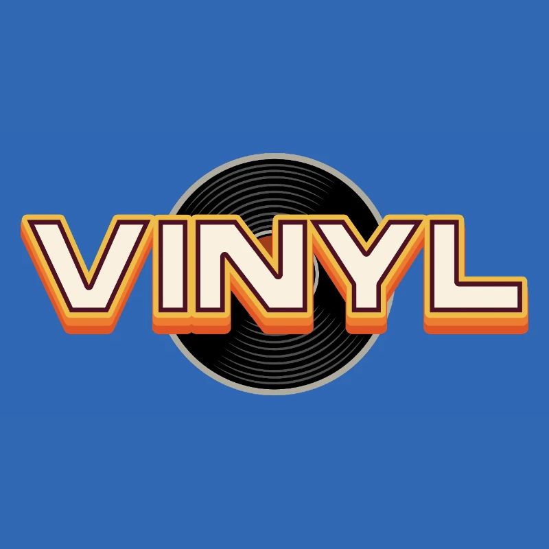 Vinyl Retro Typography Design