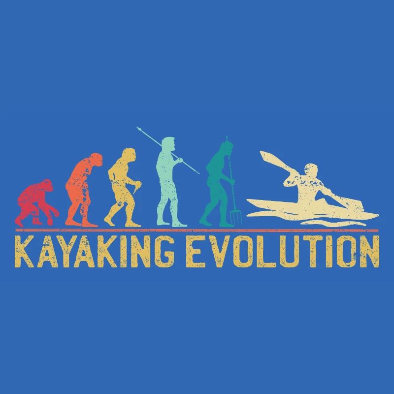 Illustration de l’évolution du kayak