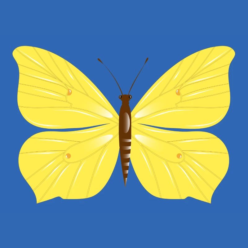 Papillon citron dessiné à la main