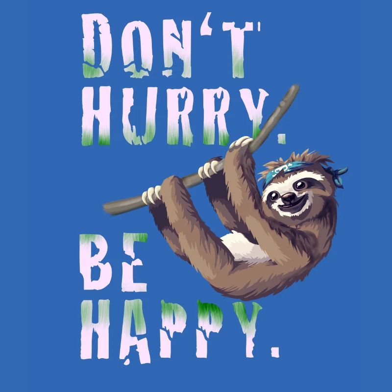 Faultier Slow chills Sleep lazy Nerd sloth spruc