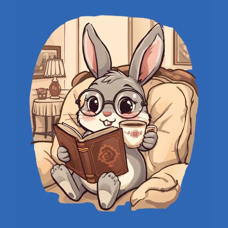 Cuddly Bunny Reading Evening