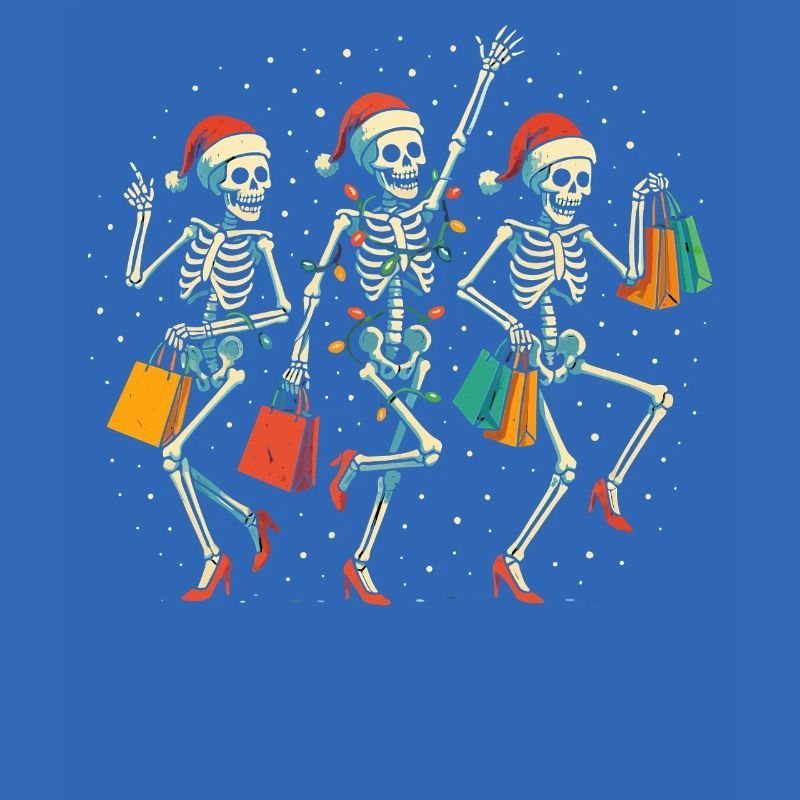 Dancing skeleton shoppers
