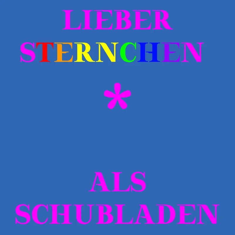 Lieber Sternchen als Schubladen Geschenkidee