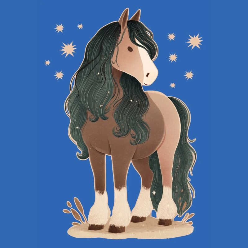 Pferd mit Sternen