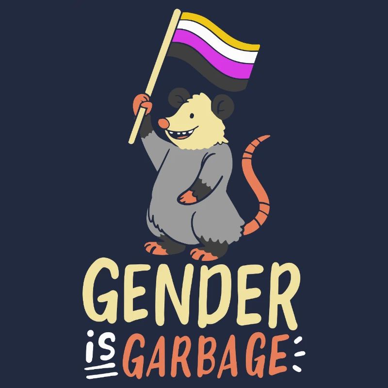 Gender Is Garbage Pride Opossum Design