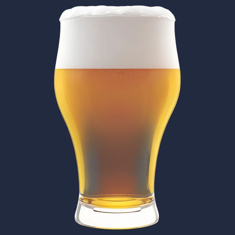 Biergradienten Glas mit Schaum