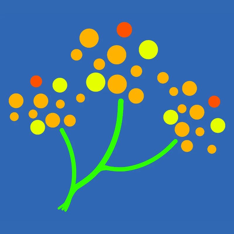 Neongepunkteter Baum Explosion