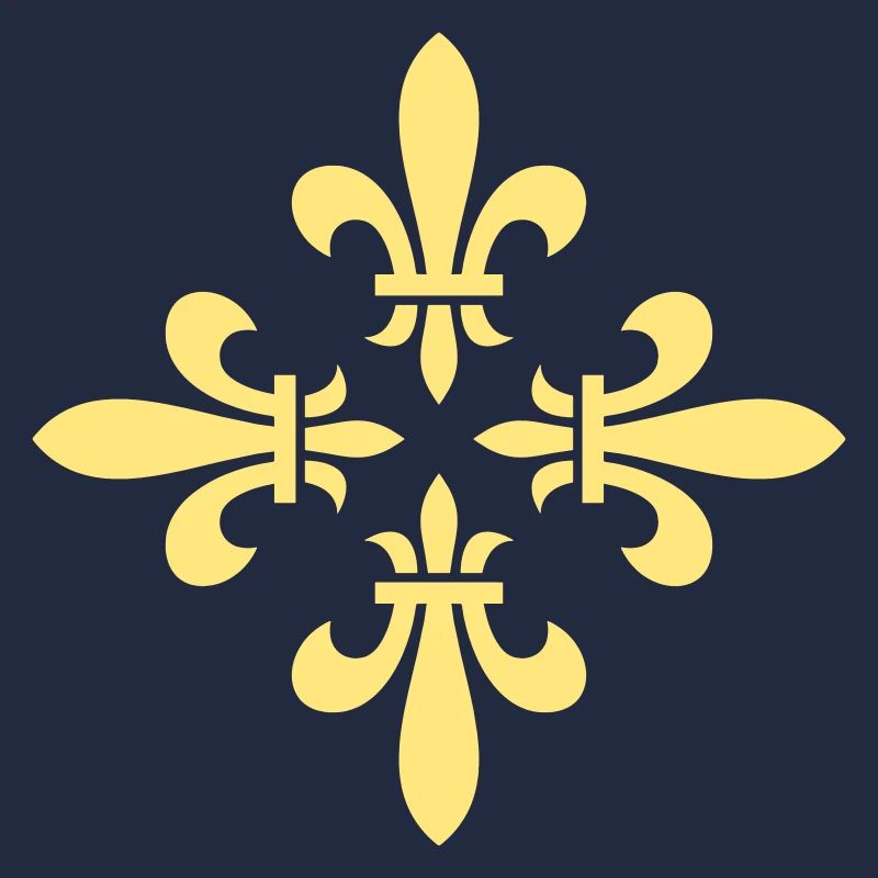 Lily Blossom Cross Pattern ORNAMENT - Vector