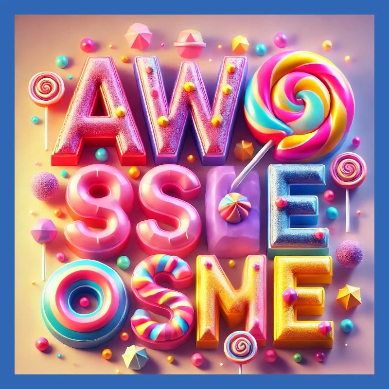 Candy Lettering Awesome